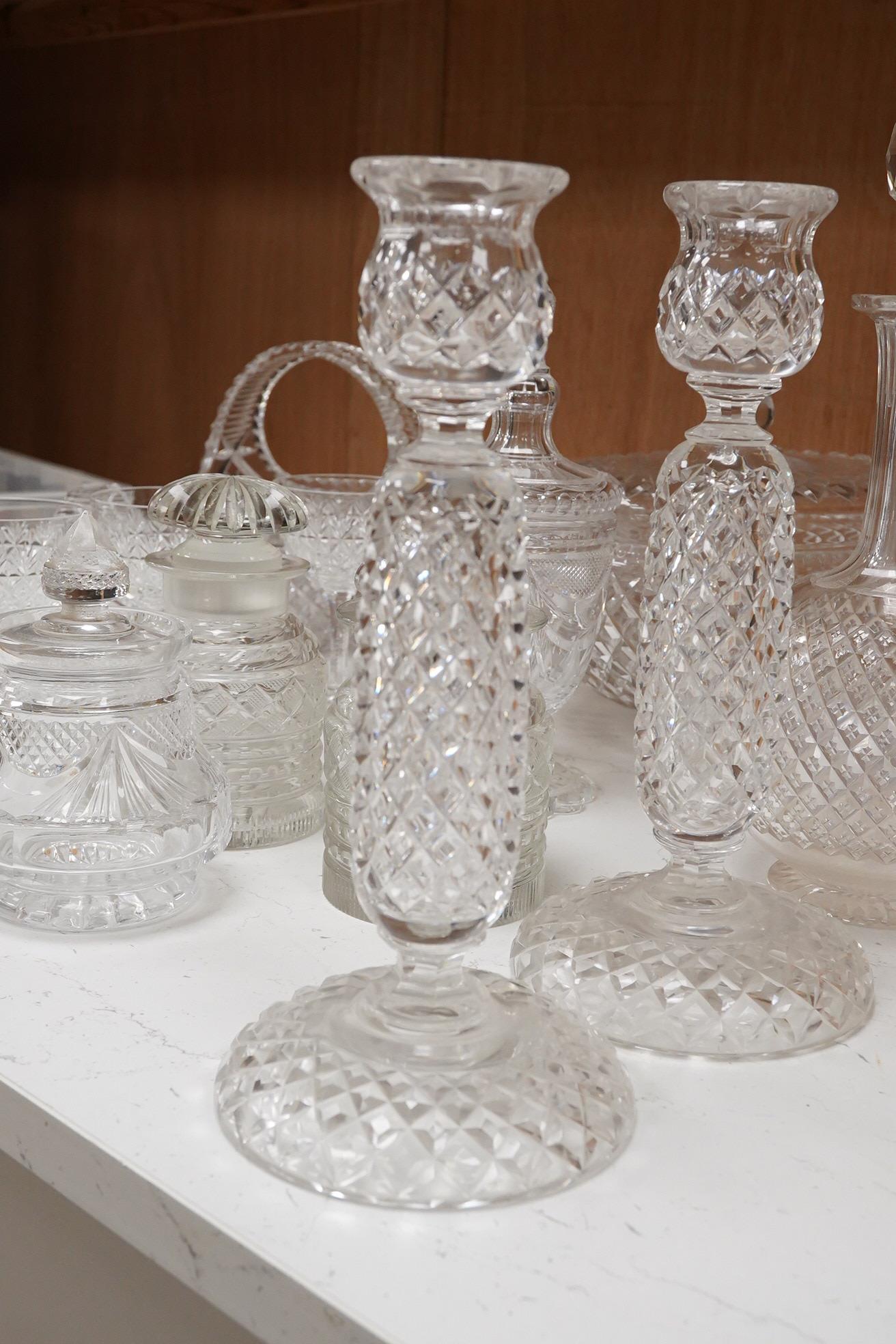 A collection of Victorian and later cut glass